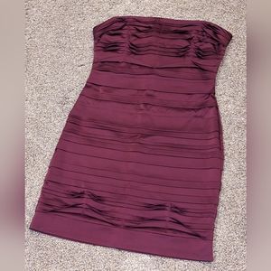 Bcbg maxazria ruched burgundy/dark wine dress